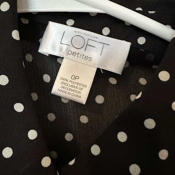 Black & White Polka Dot Loft Blouse - Picture 4 of 5